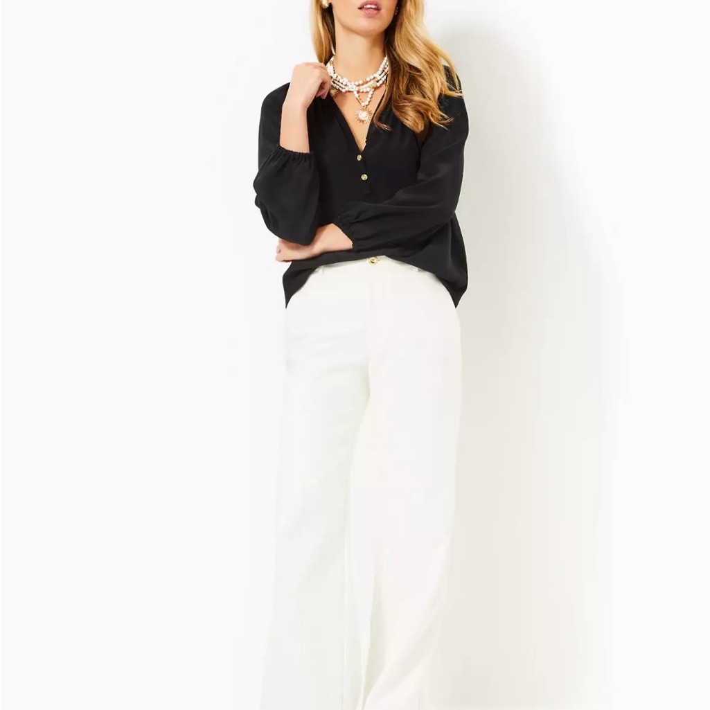Lilly Pulitzer Off White Wide Leg Pants